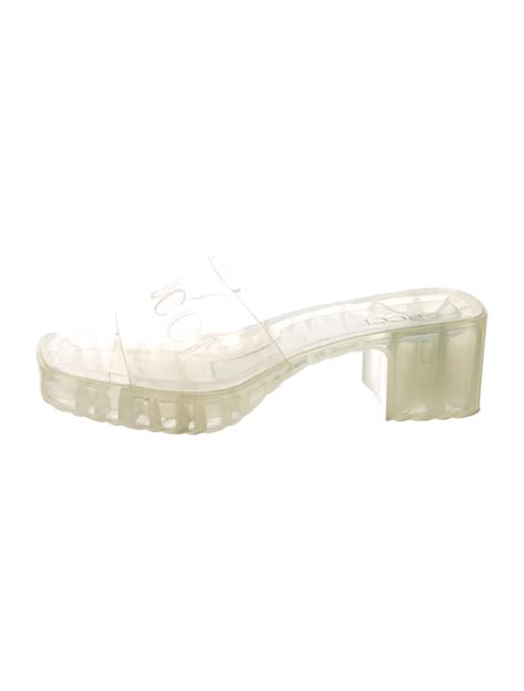 clear gucci jelly sandals|authentic Gucci sandals.